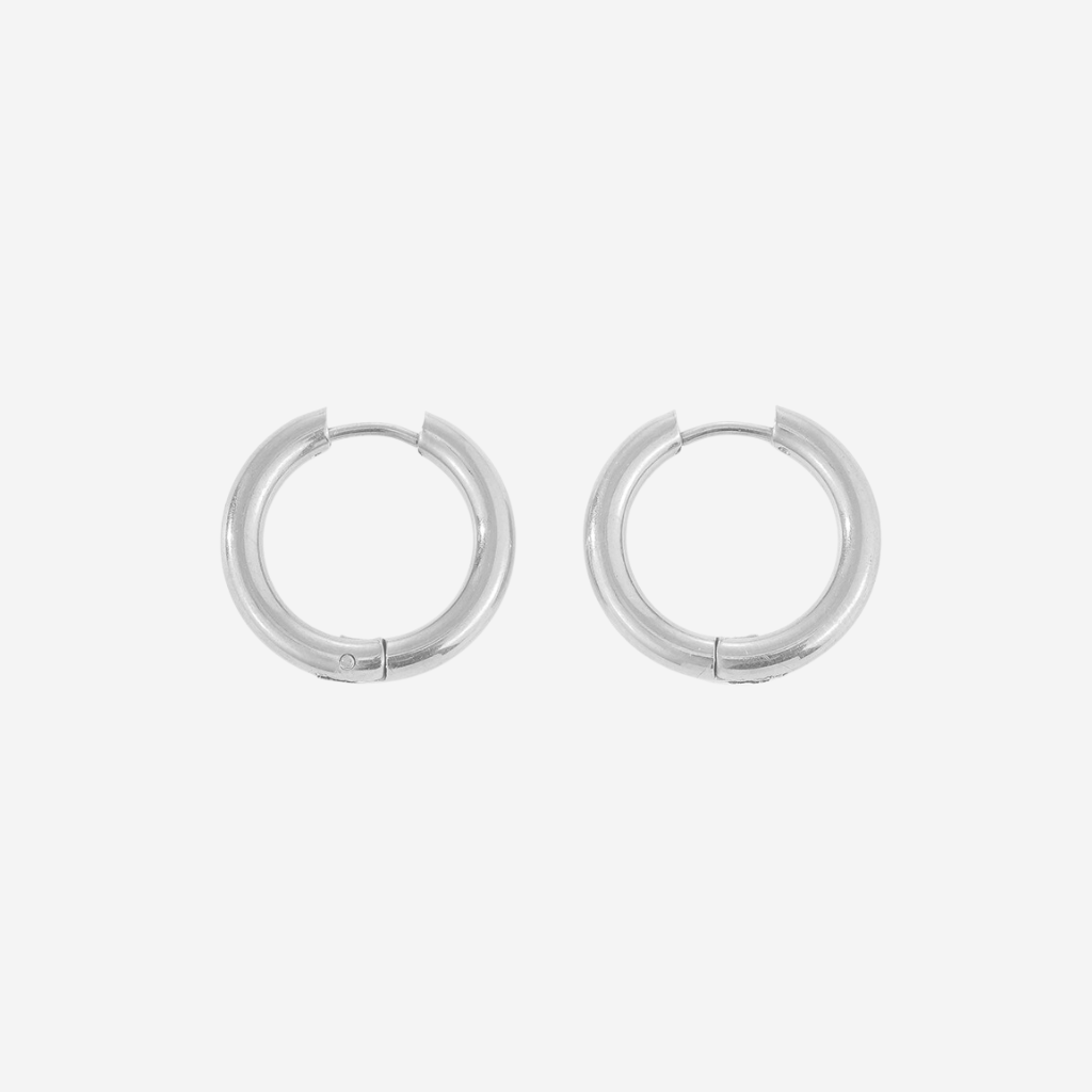 Titanium Steel Polished Hoop Earrings