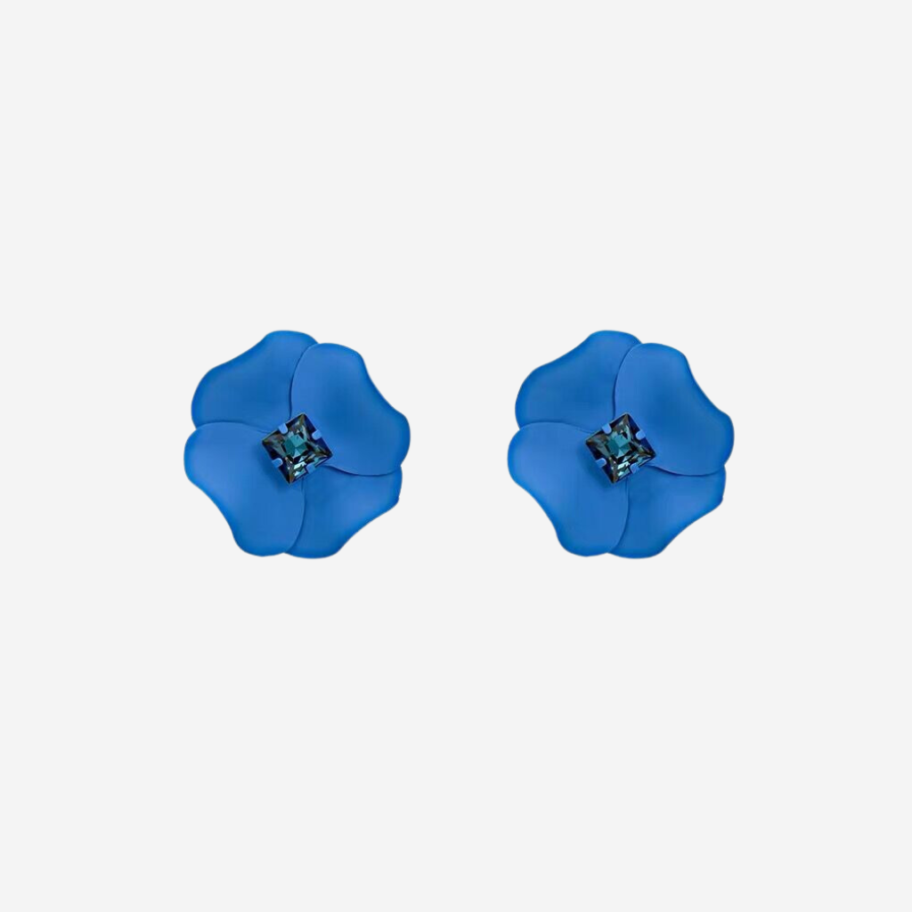 Blue Flower Earrings