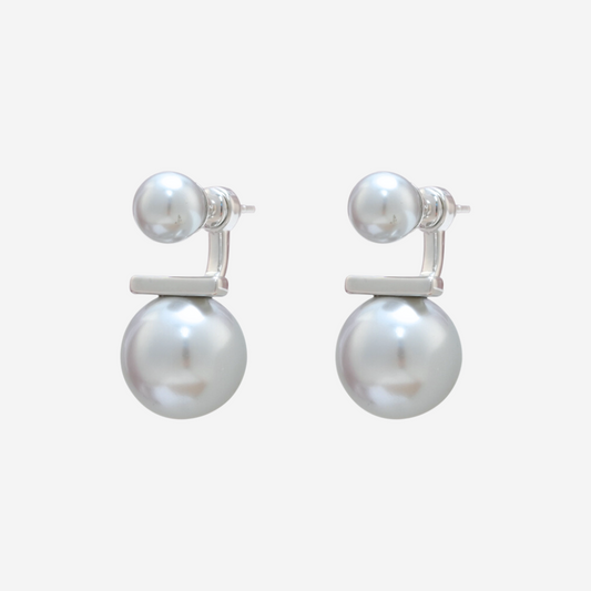 925 Silver Needle Pearl Earrings