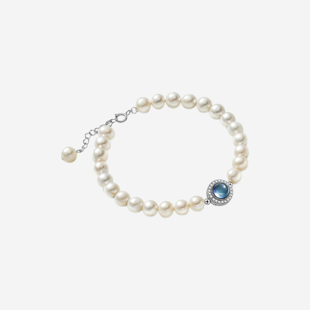 Aquamarine Pearl Bracelet