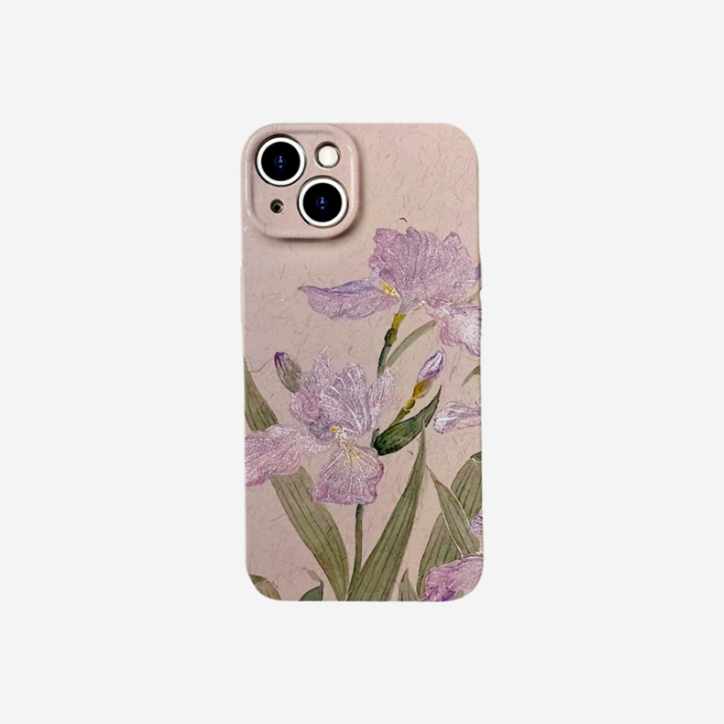 Floral Hard Cell Phone Case-Elegant Iris