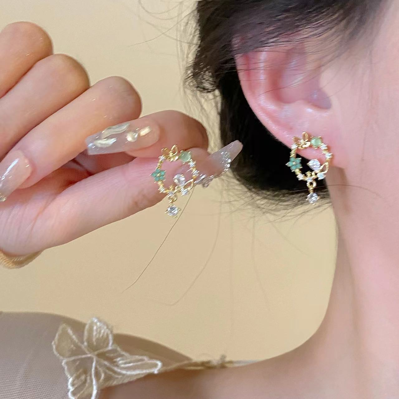 Enchanted Blossom Gold-Plated Earrings